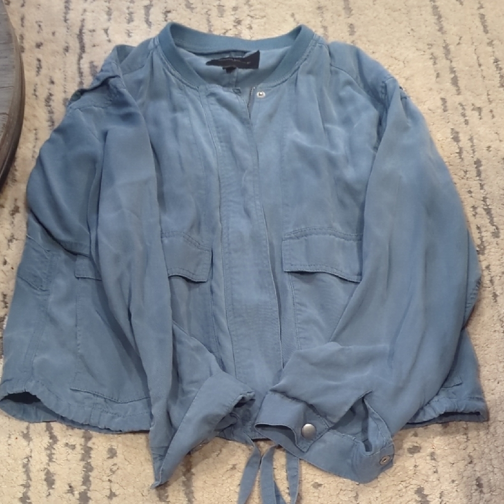 Banana Republic Lightweight zip up Jacket Zip light blue